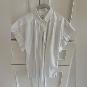 Trovata, x small, Marianne ruffle blouse, white, excellent condition